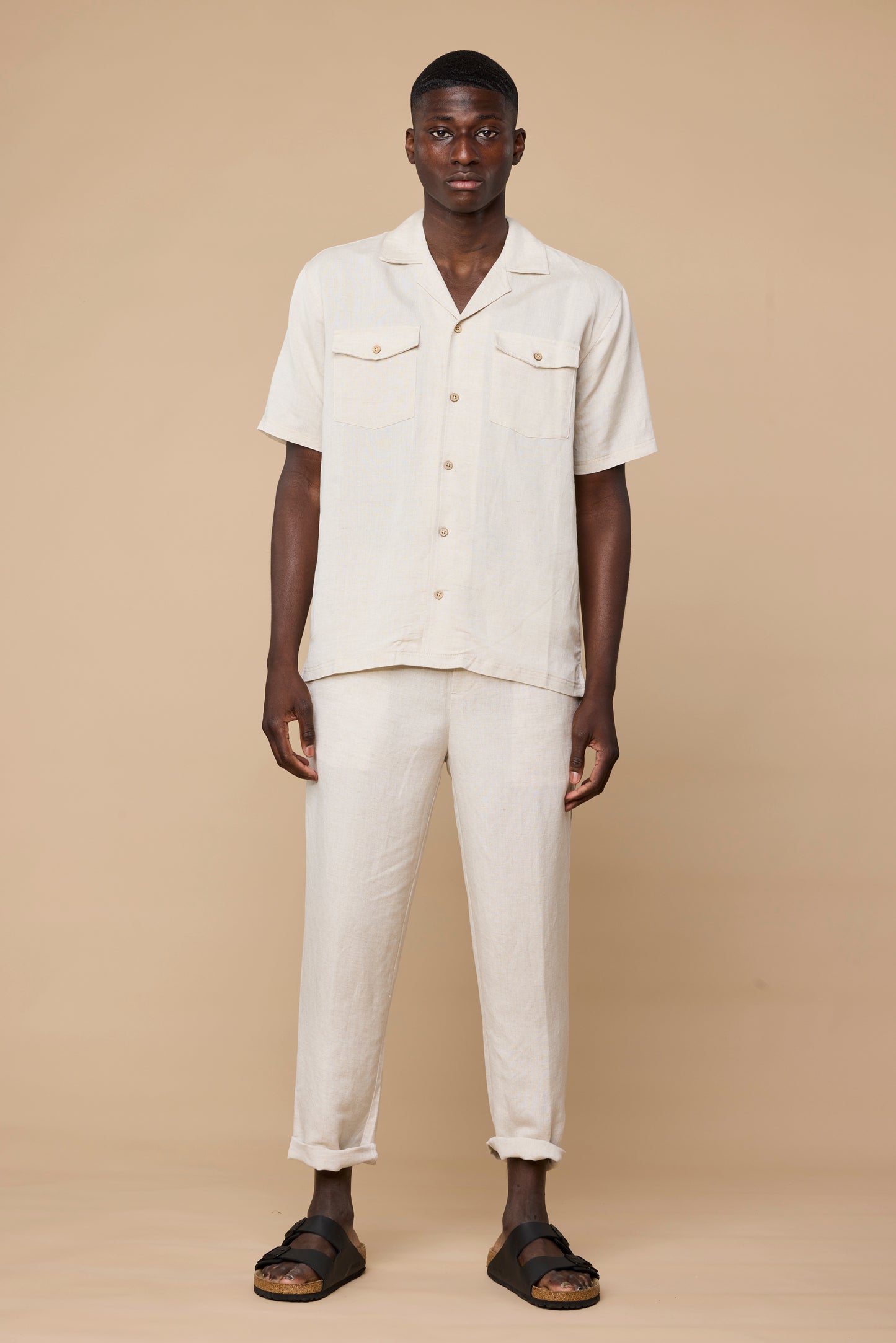 LORENTO LINEN SHIRT - ECRU