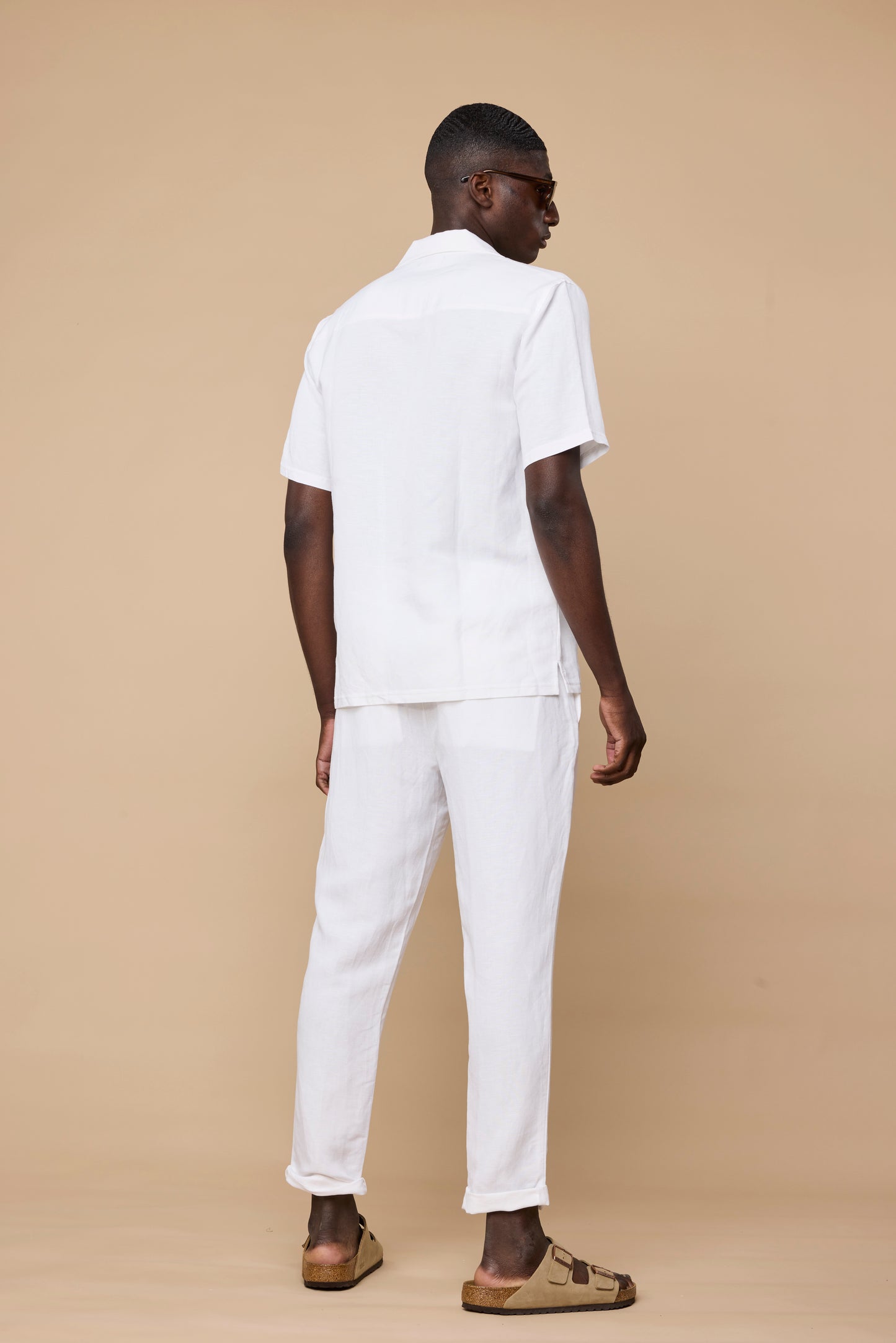 LORENTO LINEN SHIRT - WHITE