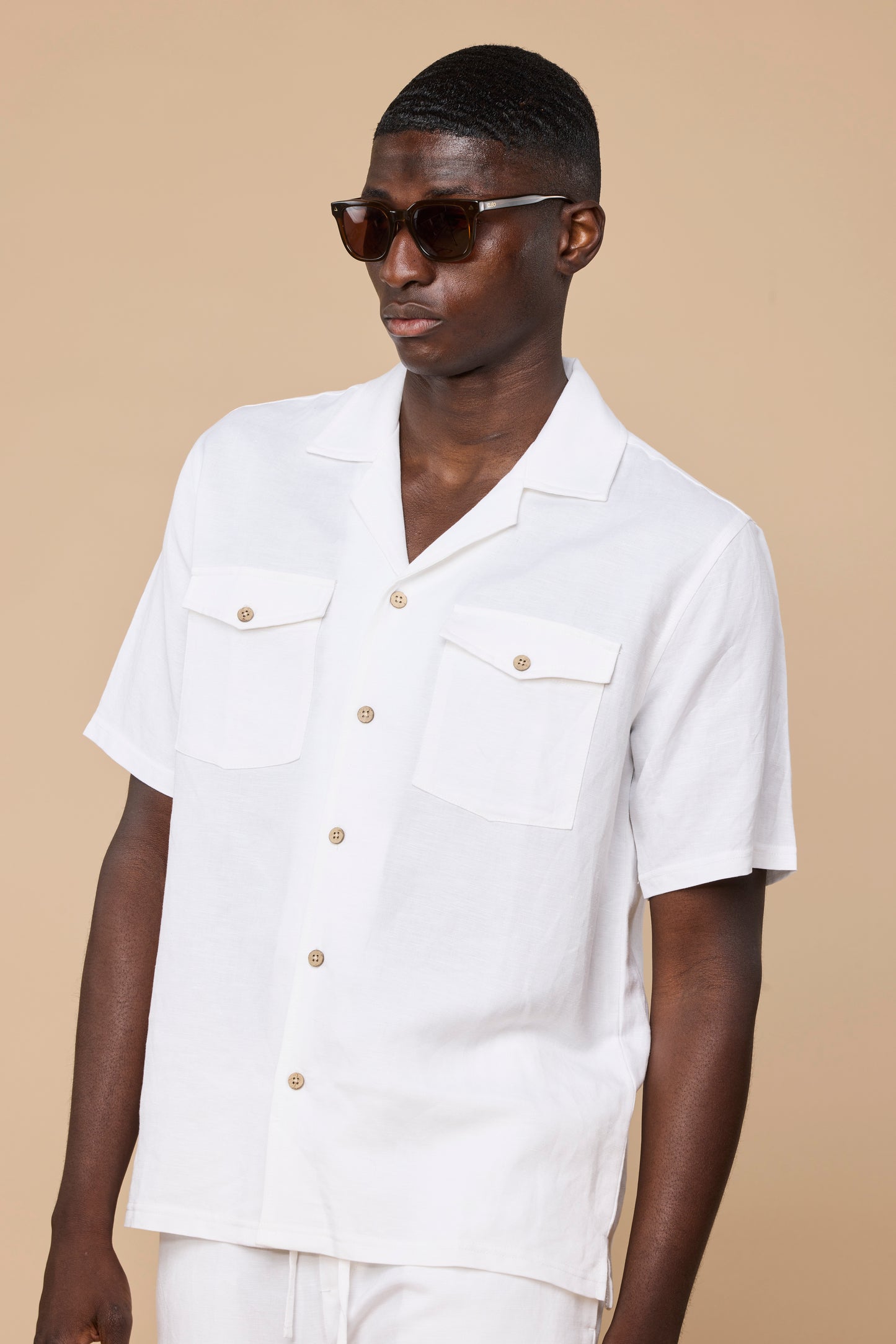 LORENTO LINEN SHIRT - WHITE