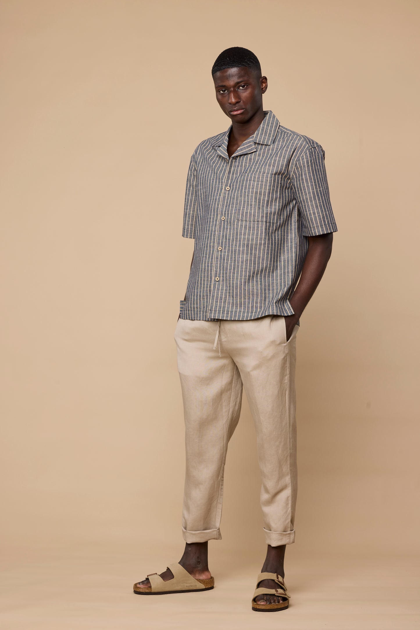 ELVIRO LINEN PANTS - SAND