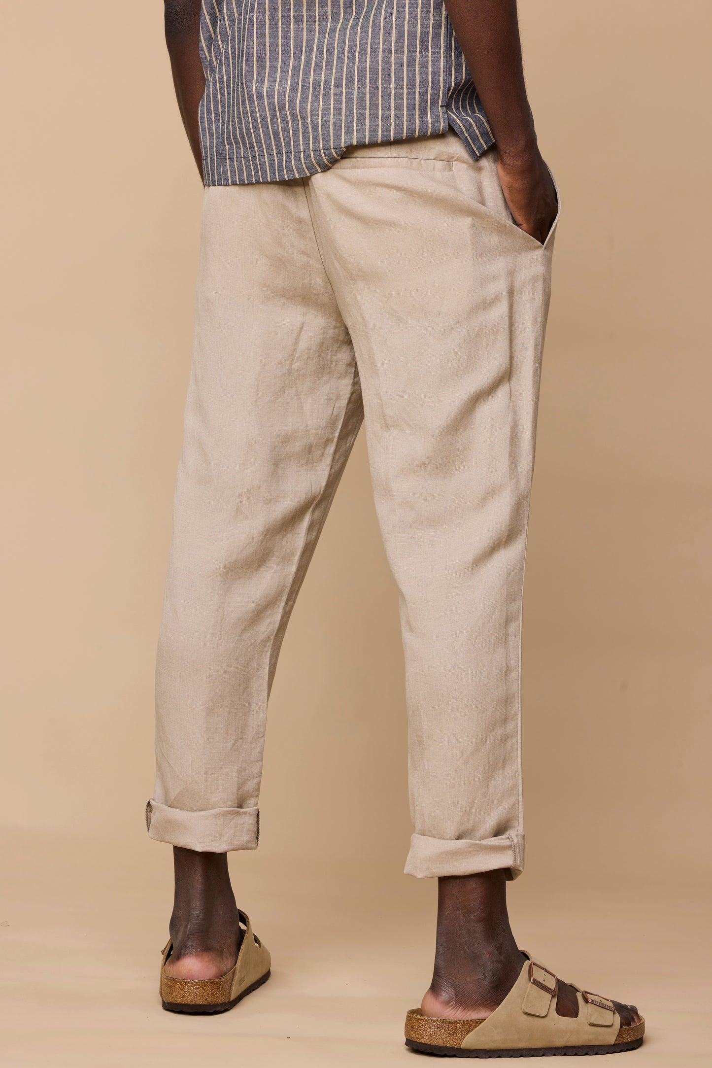 ELVIRO LINEN PANTS - SAND