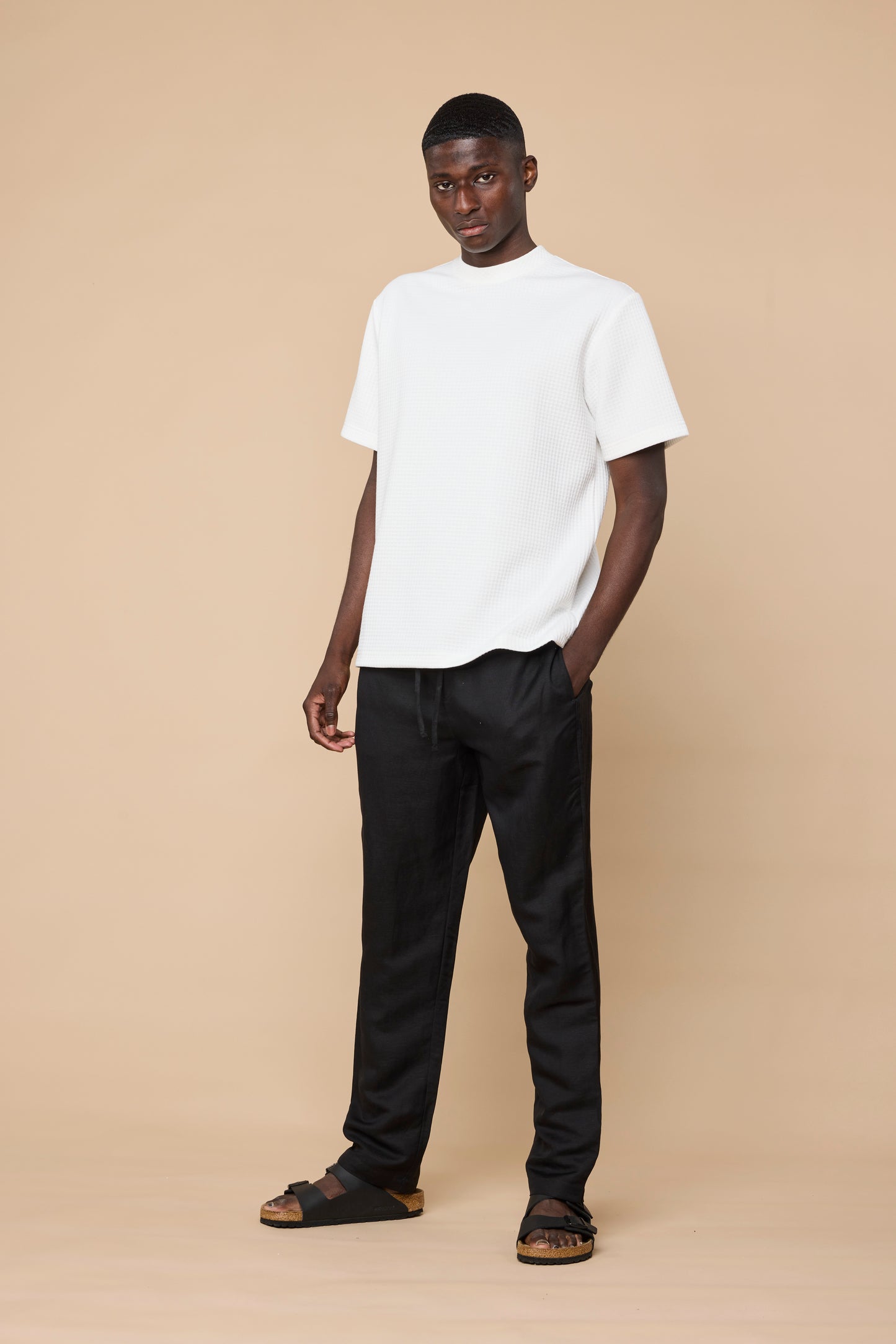 ELVIRO LINEN PANTS - BLACK