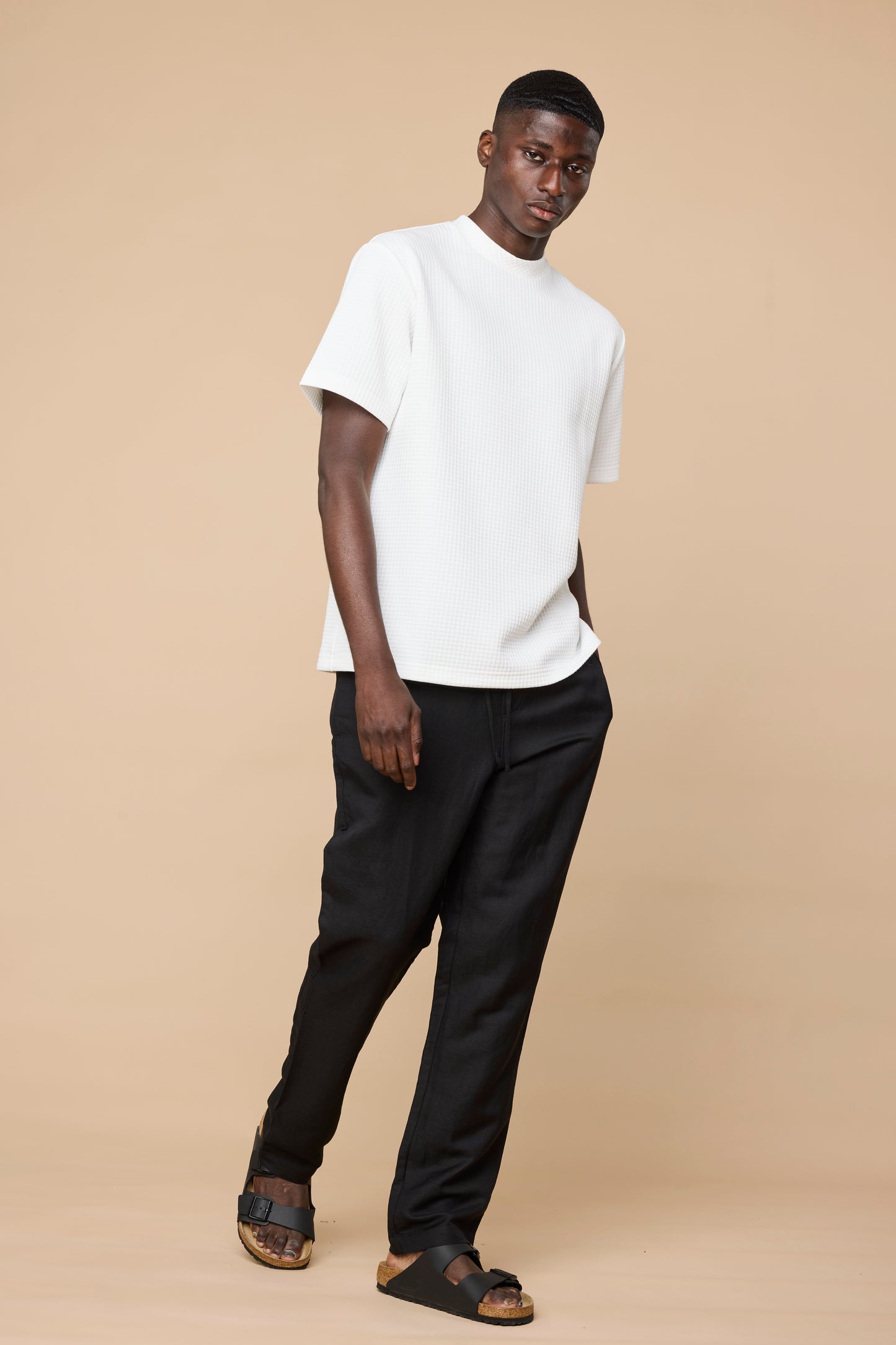 ELVIRO LINEN PANTS - BLACK