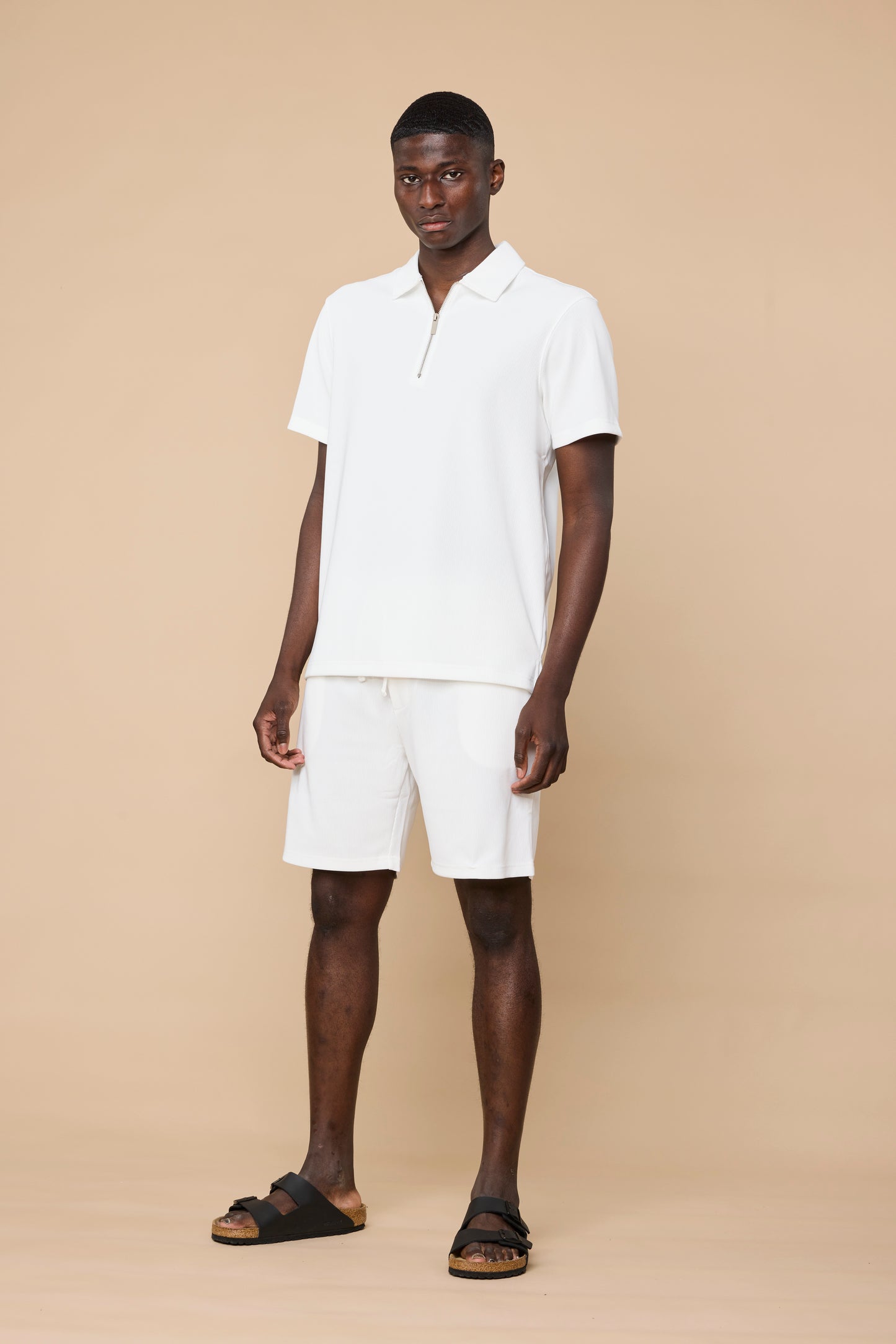 ALONZO ZIP POLO – OFFWHITE