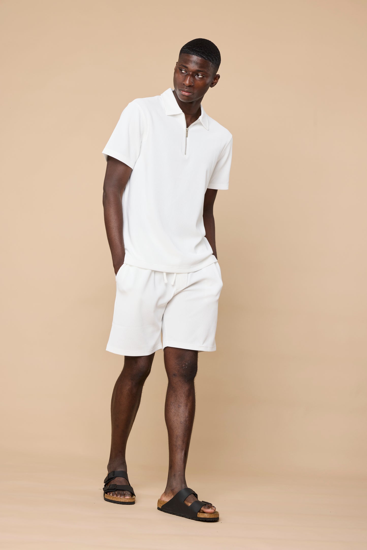 ALONZO ZIP POLO – OFFWHITE