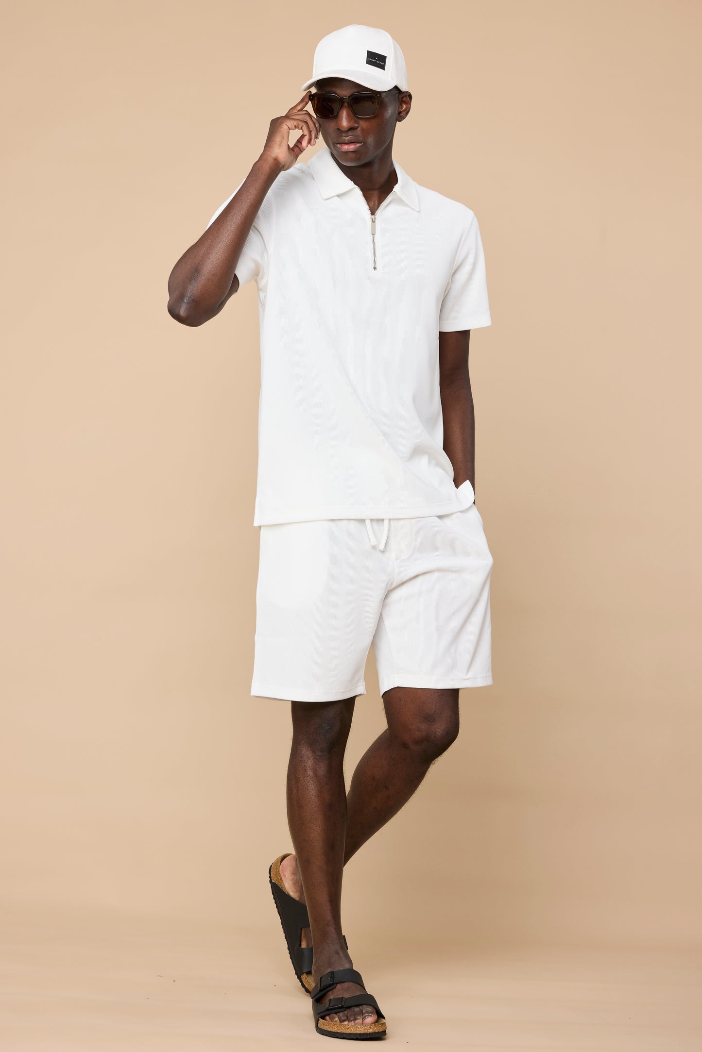 ALONZO ZIP POLO – OFFWHITE