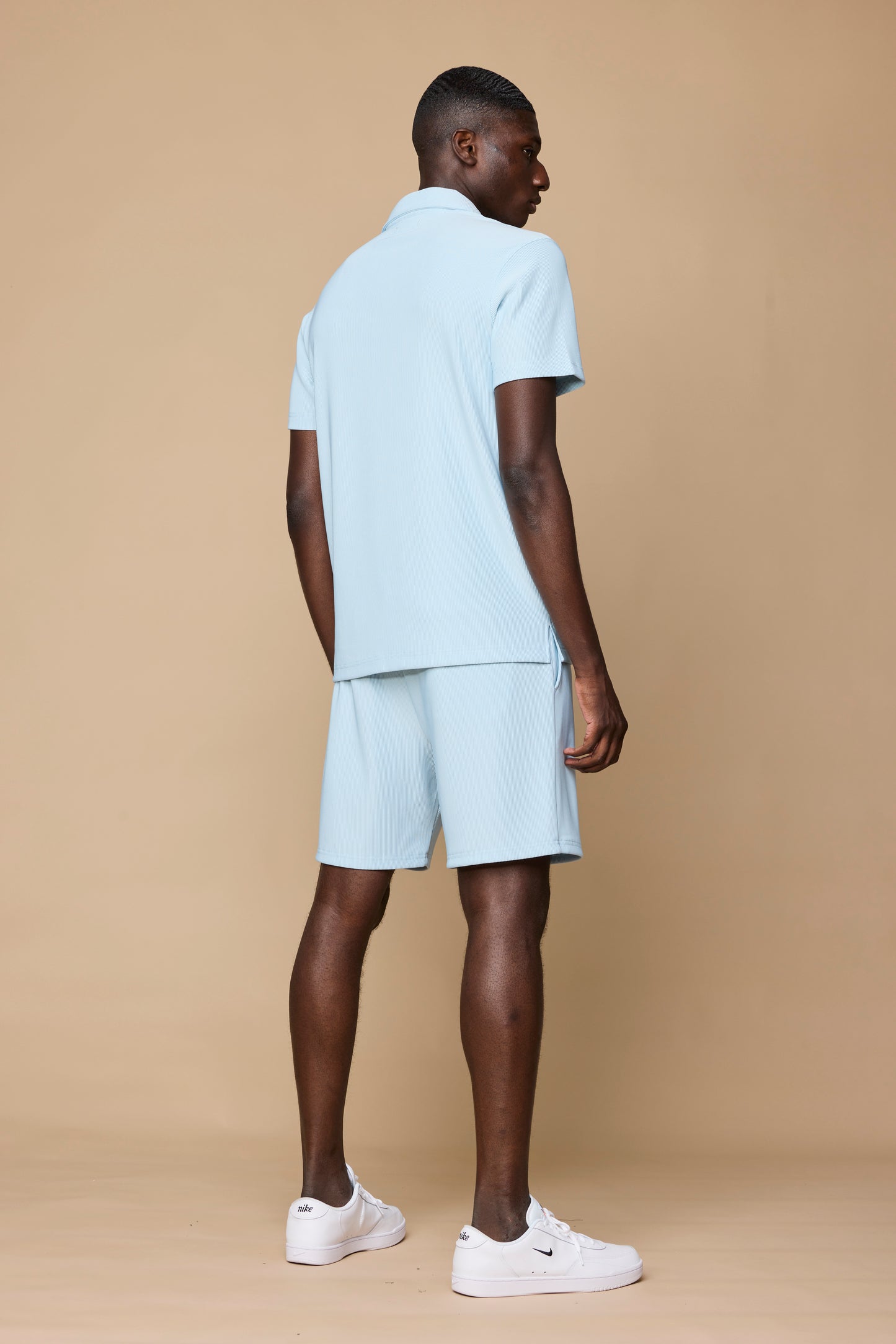 ALONZO ZIP POLO - LIGHT BLUE